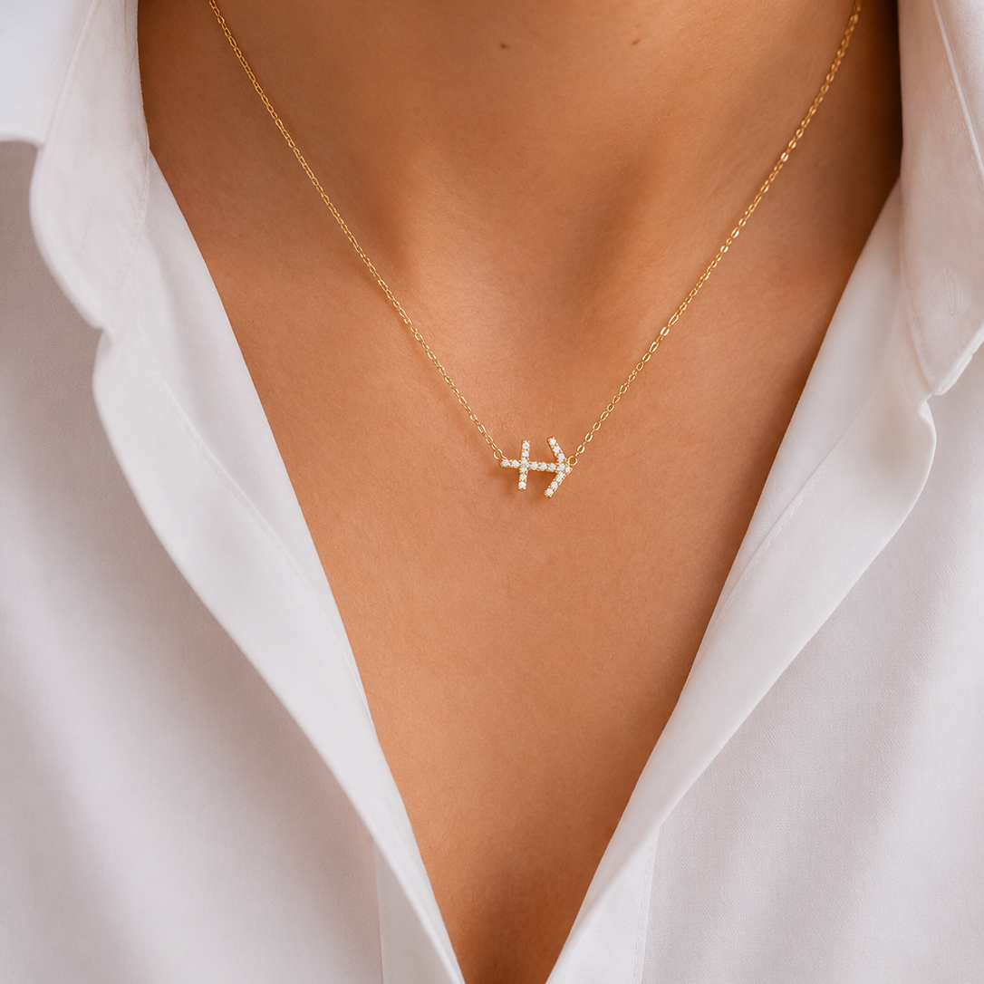 Sagittarius Zodiac Necklace - Stainless Steel