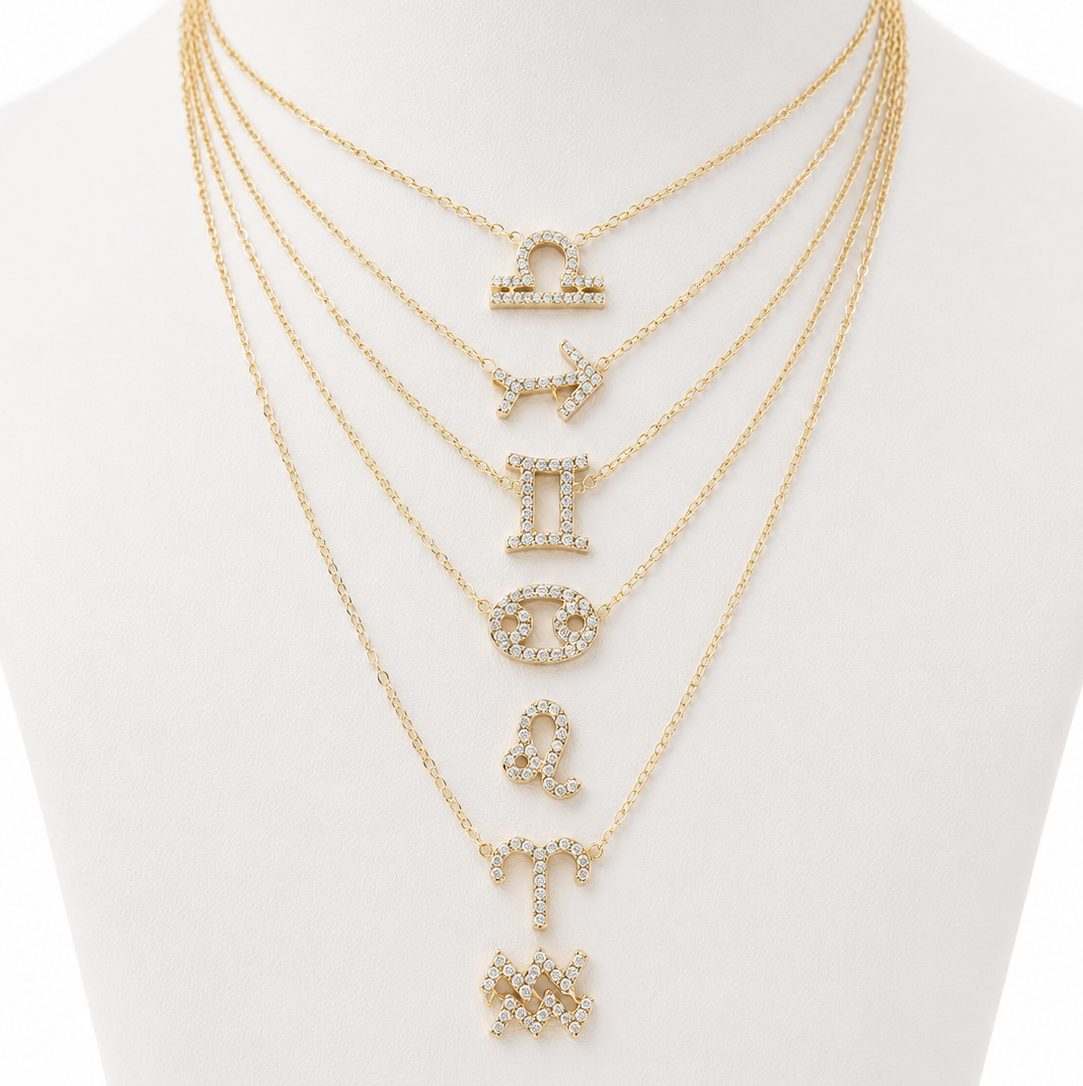 Libra Zodiac Necklace – Stainless Steel