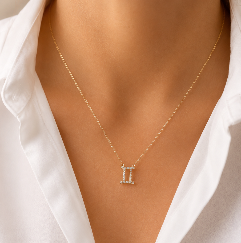 Gemini Zodiac Necklace – Stainless Steel