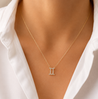 Gemini Zodiac Necklace — Stainless Steel