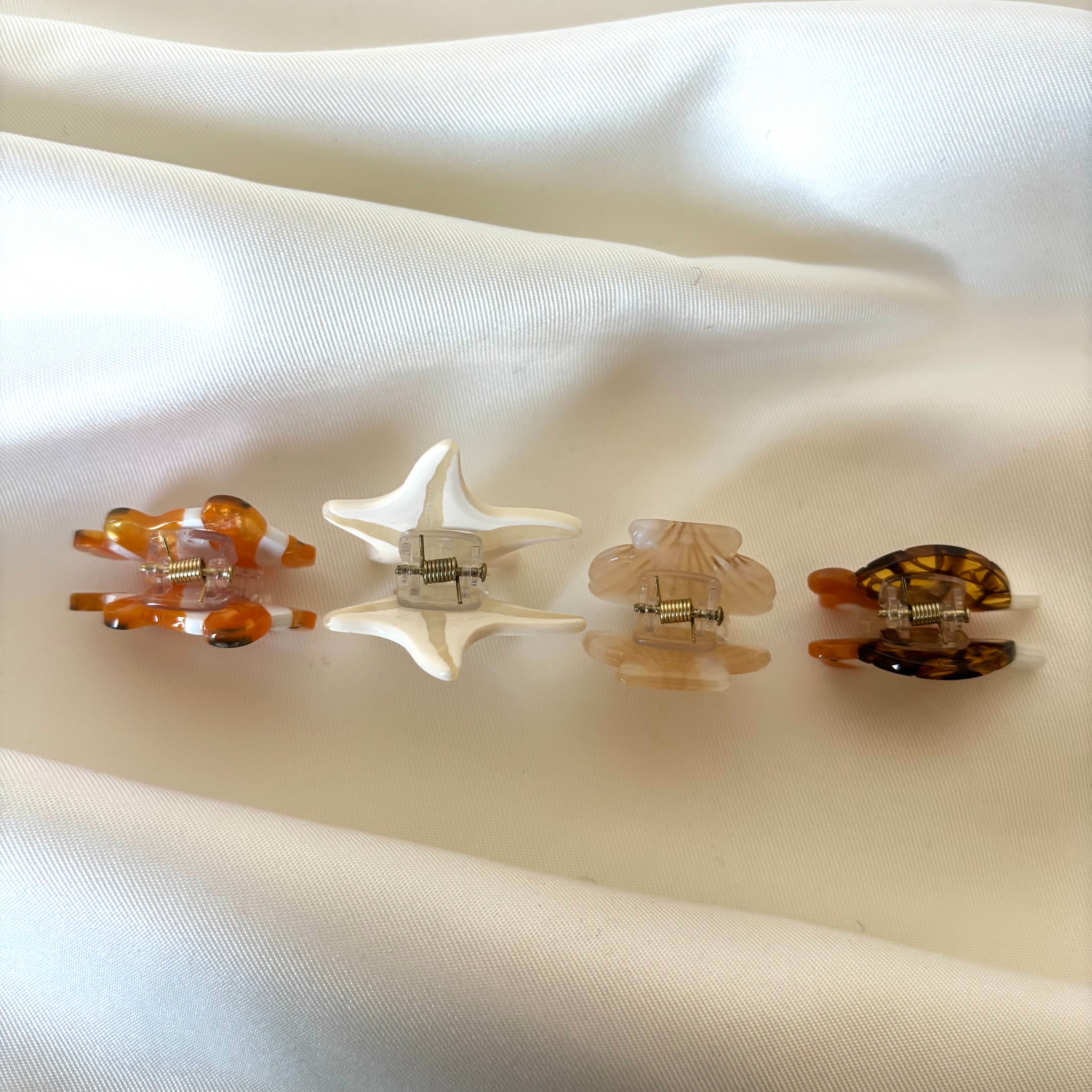 Summer Mini Hair Clips Set - 4 Pieces