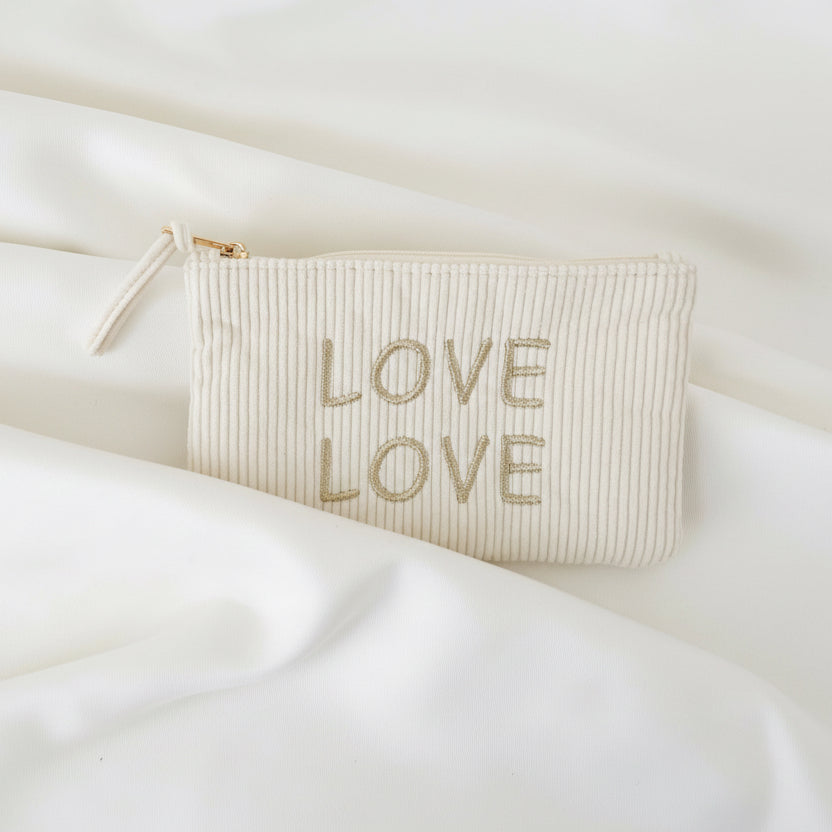 Golden Corduroy Clutch