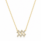 Aquarius Zodiac Necklace — Stainless Steel