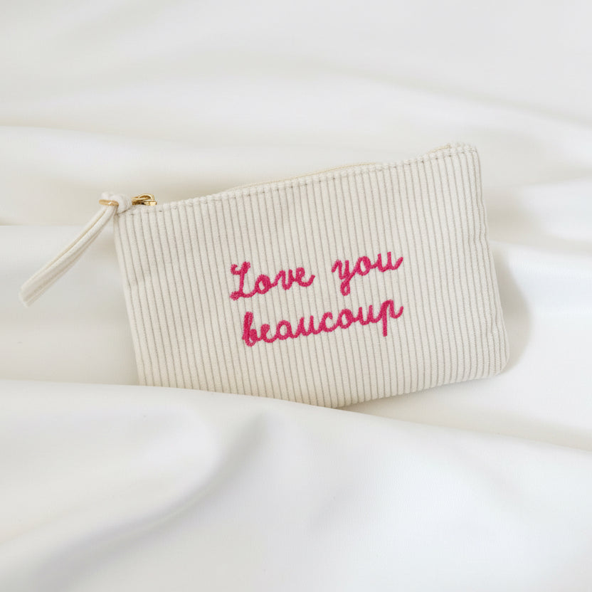 Love You Beaucoup Corduroy Clutch