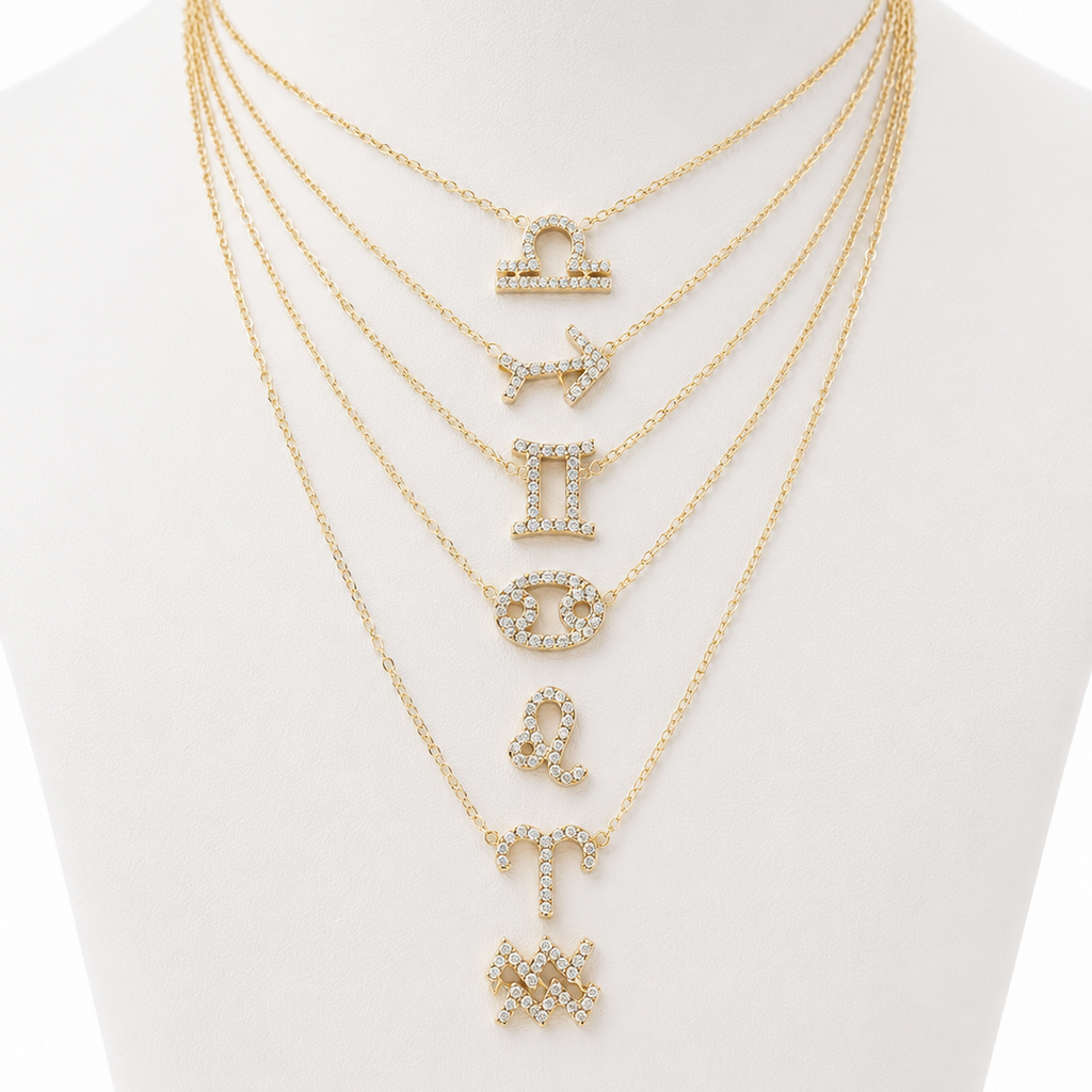 Aquarius Zodiac Necklace – Stainless Steel
