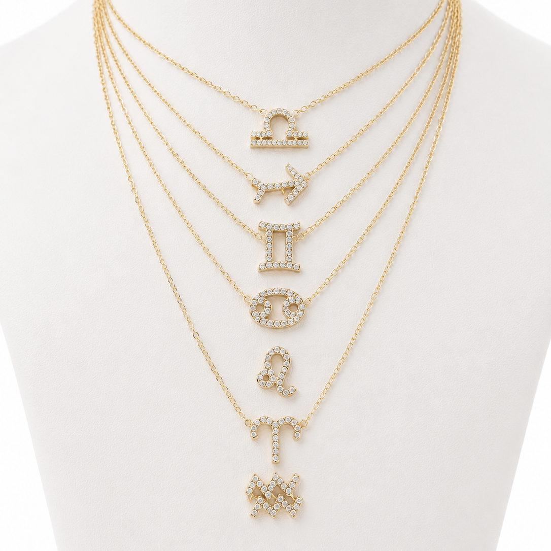 Aquarius Zodiac Necklace – Stainless Steel