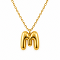 Domed Initial Necklaces - M