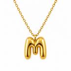 Domed Initial Necklaces - M