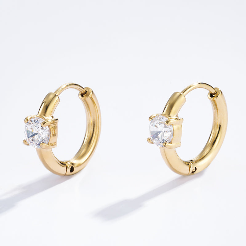Gold Zircon Studs