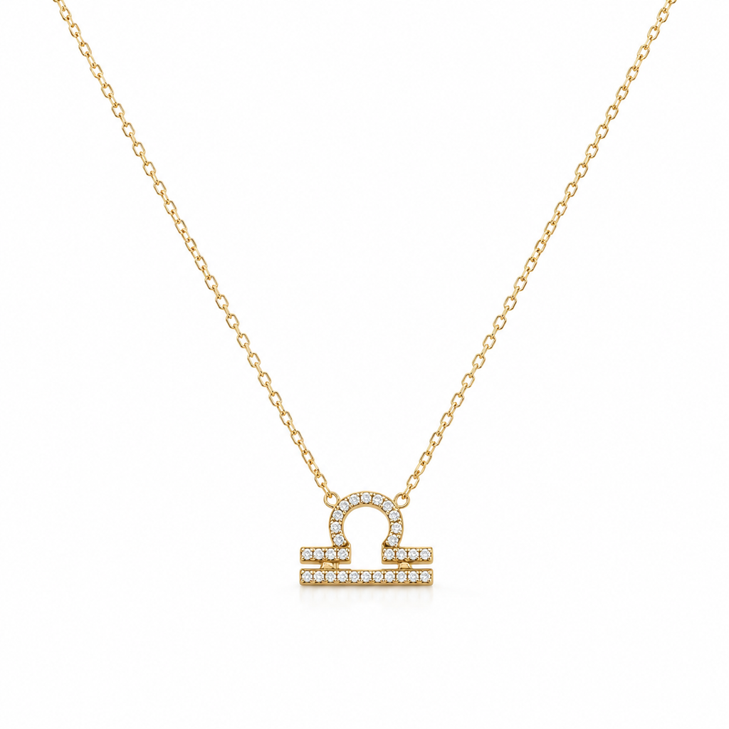 Libra Zodiac Necklace – Stainless Steel