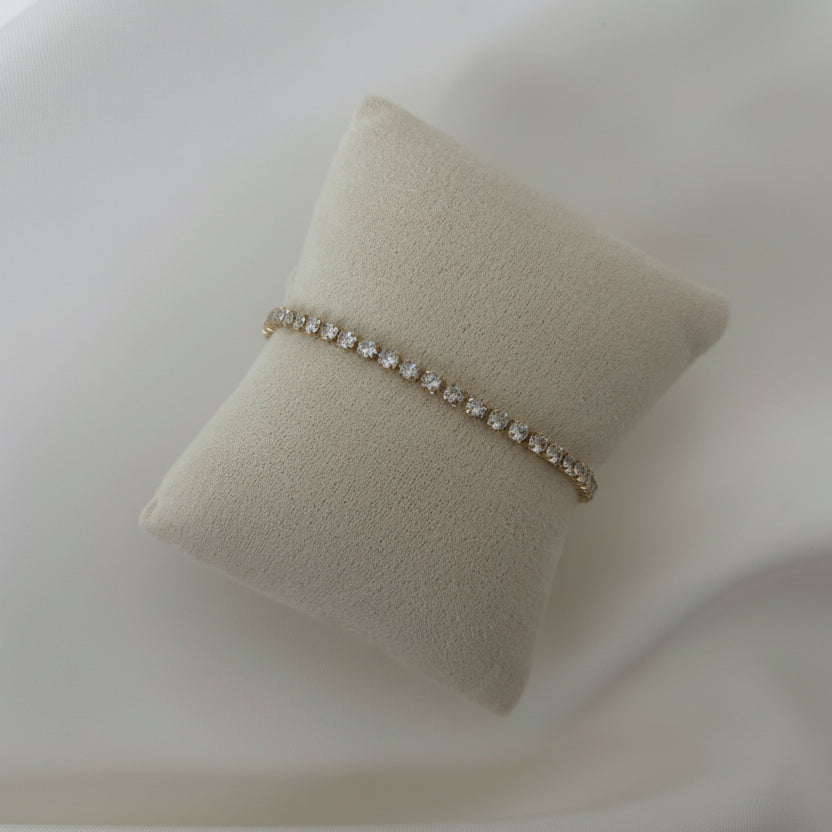 Golden Line Tennis Bracelet