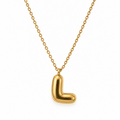Domed Initial Necklaces - L