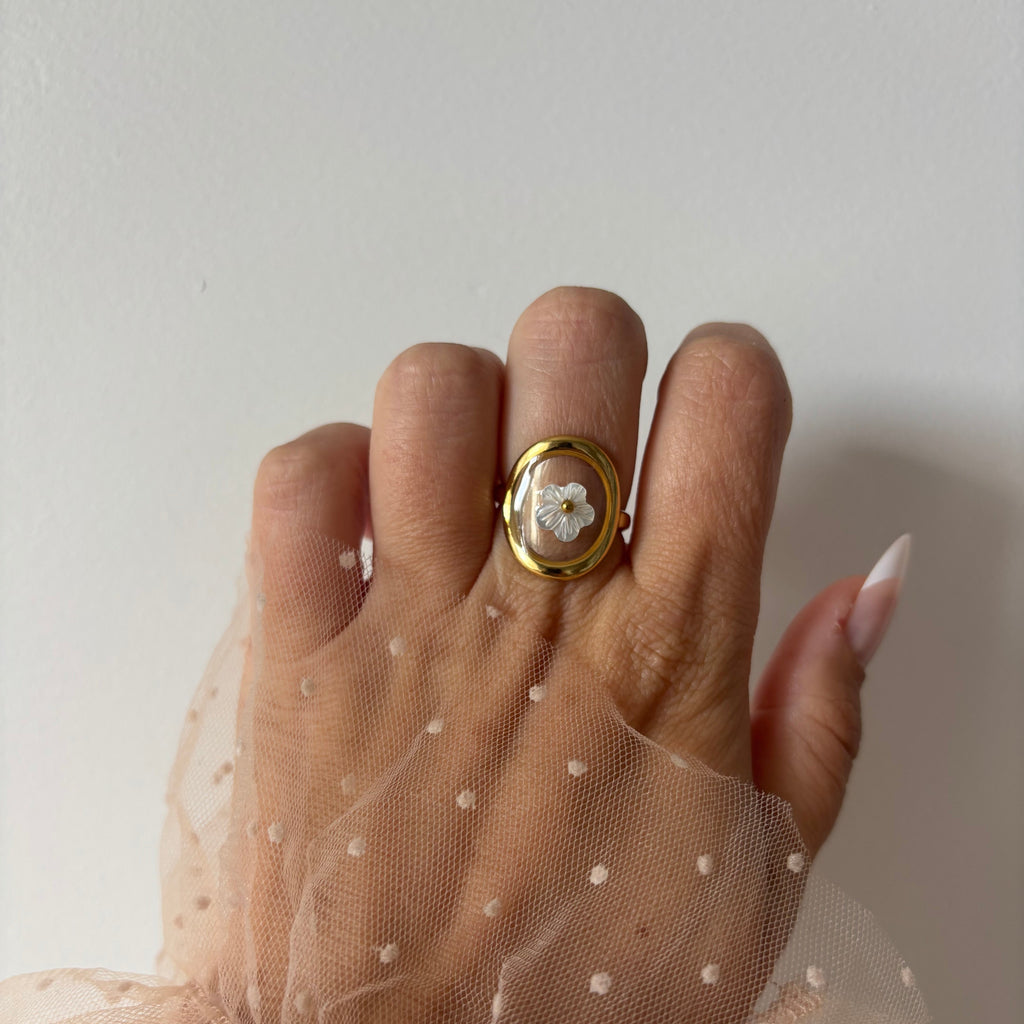 Flower Minimalist Ring / Bague