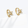 Flower hoop Earrings / Boucles d'oreilles