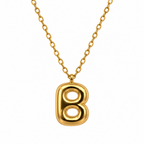 CONCAVE INITIAL NECKLACES - B
