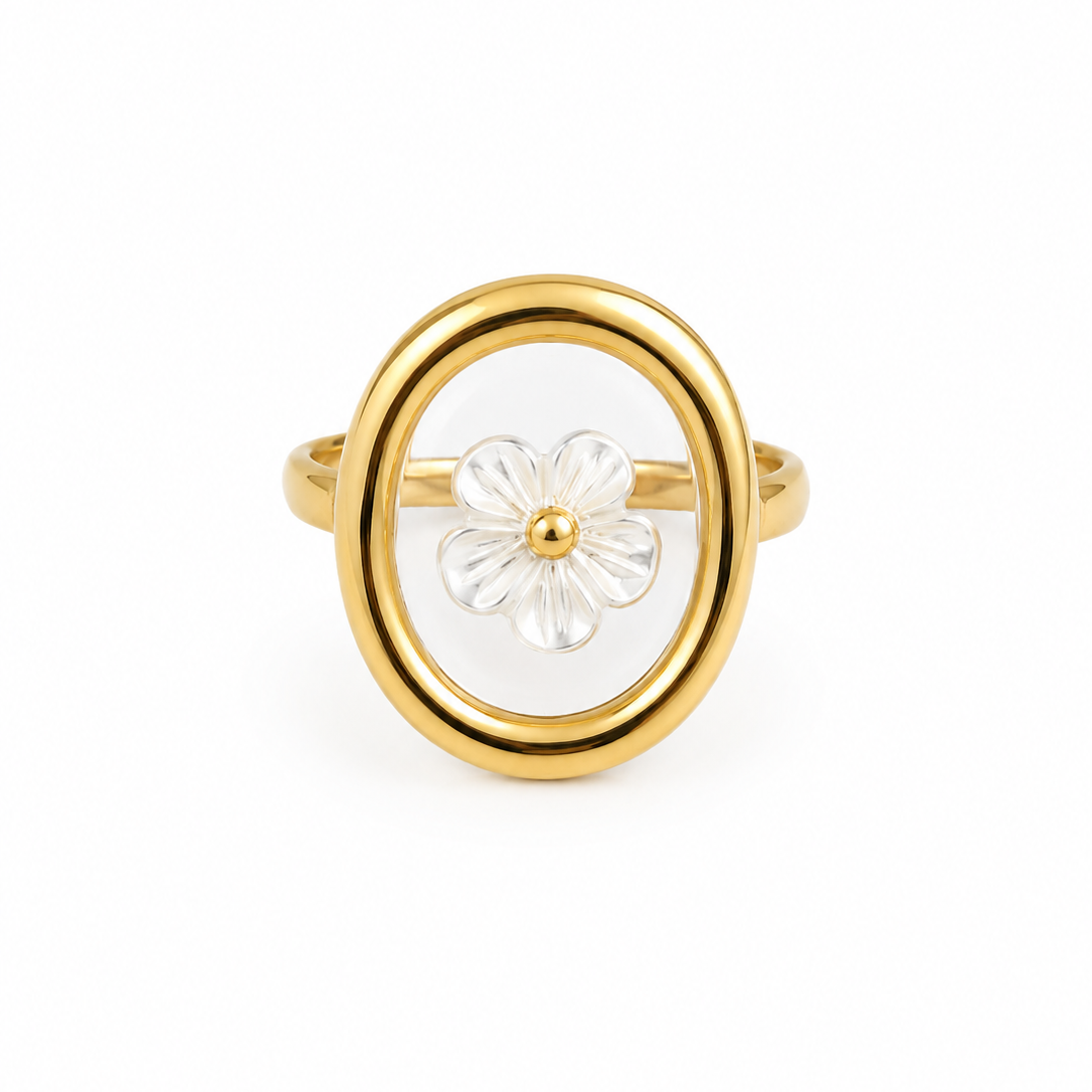 Flower Minimalist Ring / Bague
