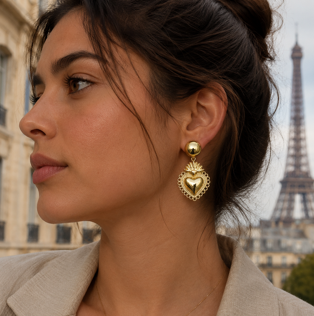 Heart beat Earrings / Boucles d'oreilles