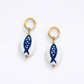 Fish charm Earrings / Boucles d'oreilles