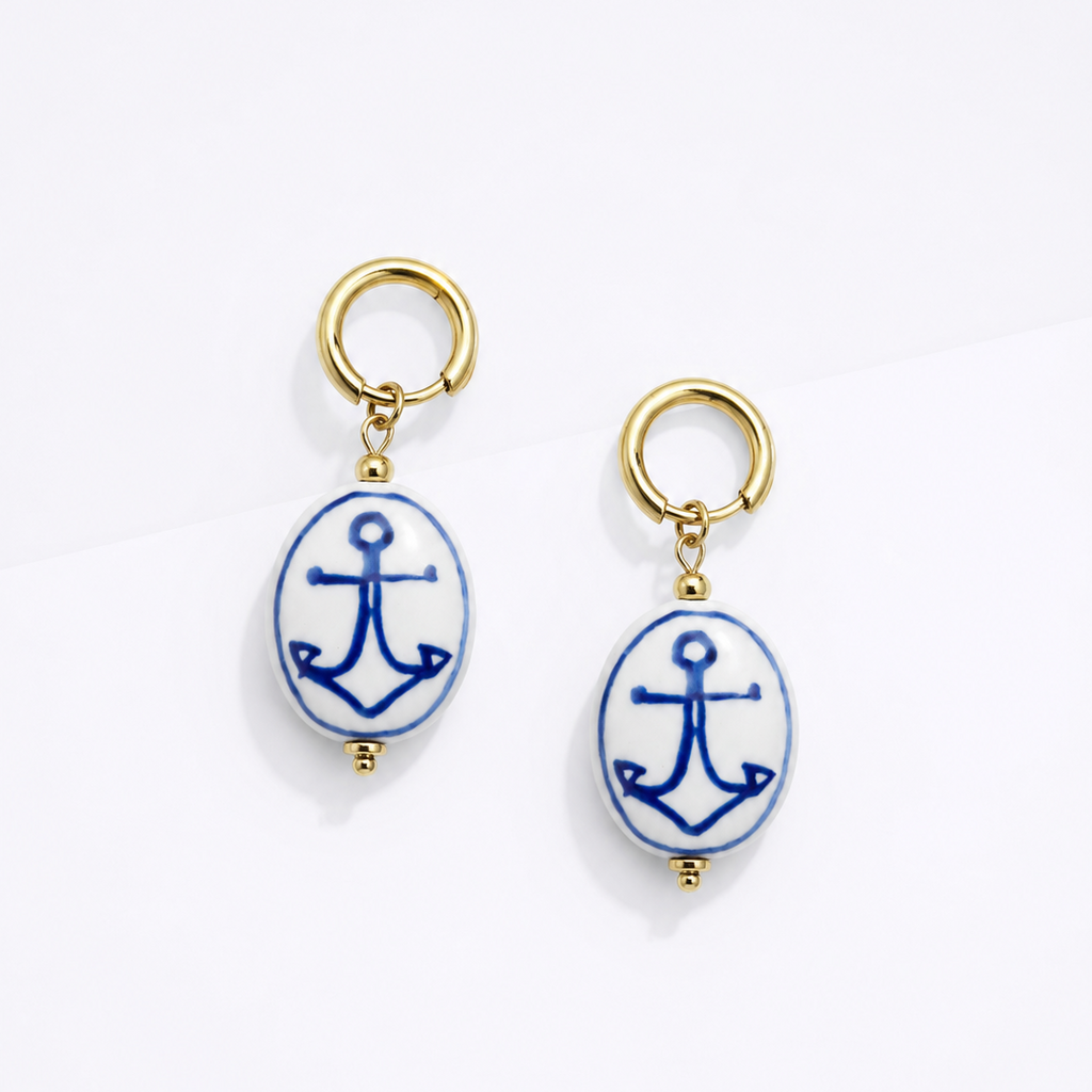 Anchor charm Earrings / Boucles d'oreilles
