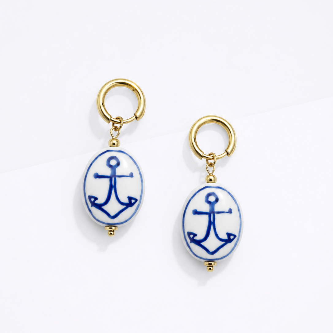 Anchor charm Earrings / Boucles d'oreilles