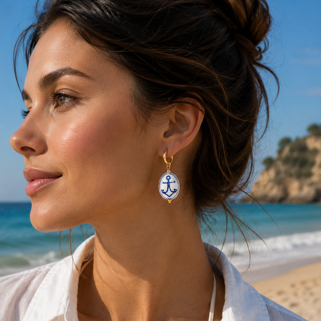 Anchor charm Earrings / Boucles d'oreilles