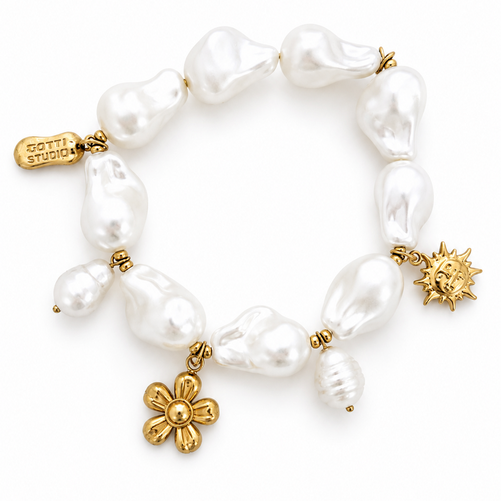 Perl & Gold Adjustable Bracelet