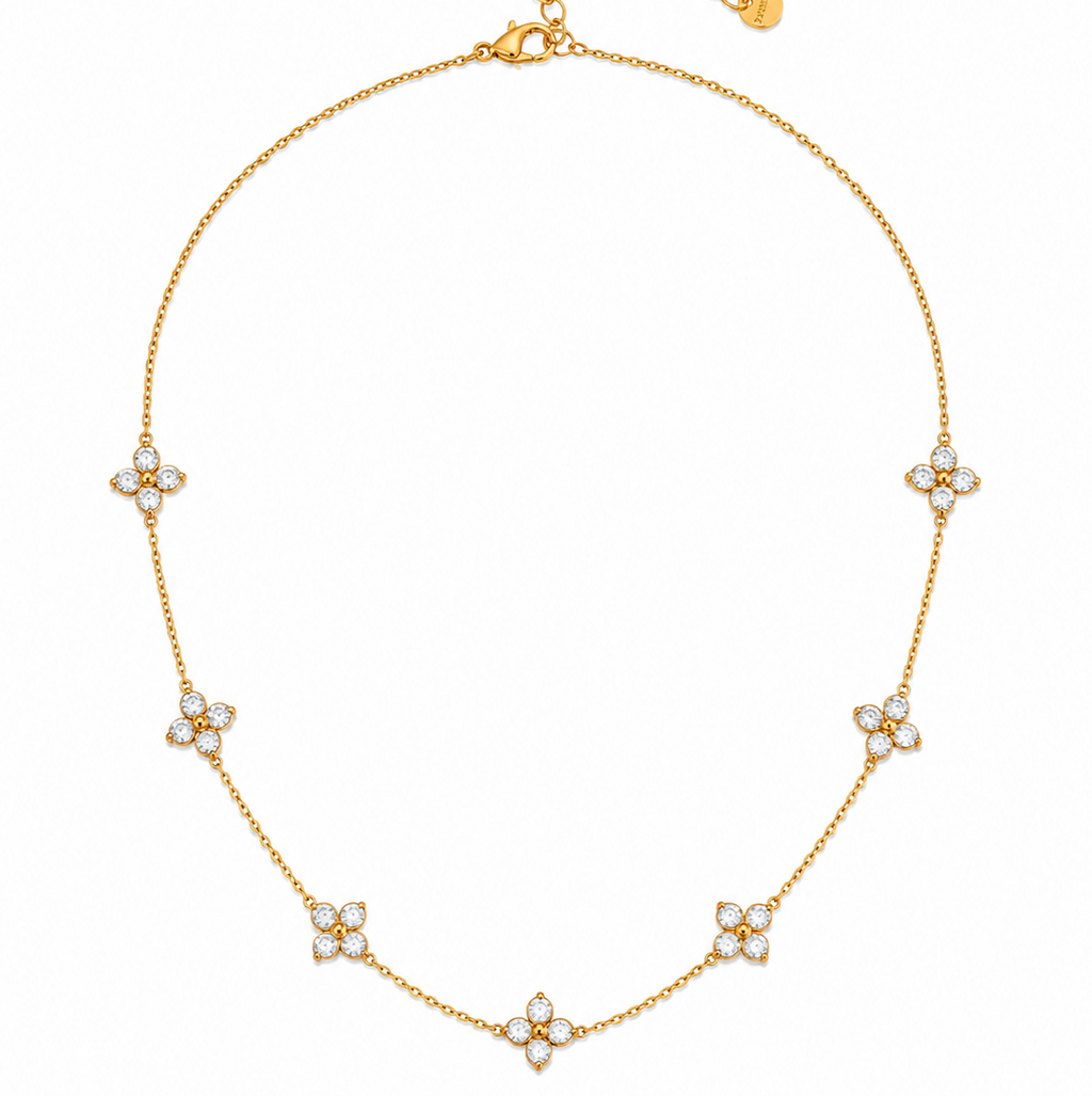 Floral Paris Shiny Necklace / Collier