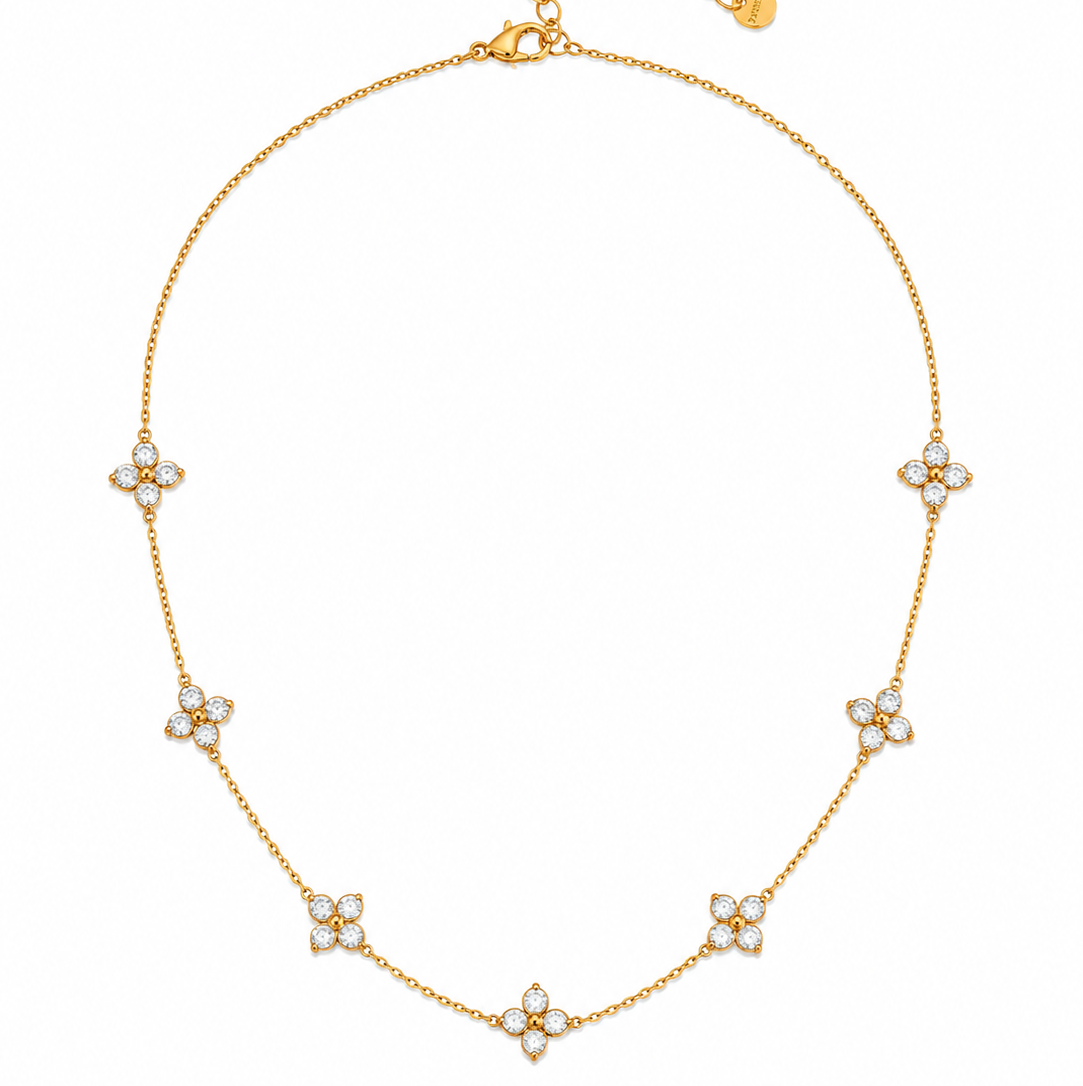 Floral Paris Shiny Necklace / Collier
