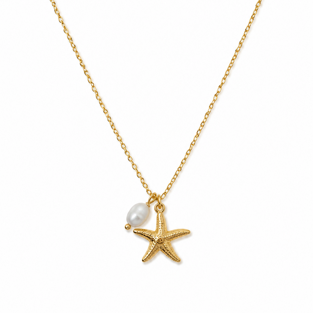 Gold Starfish Necklace / Collier