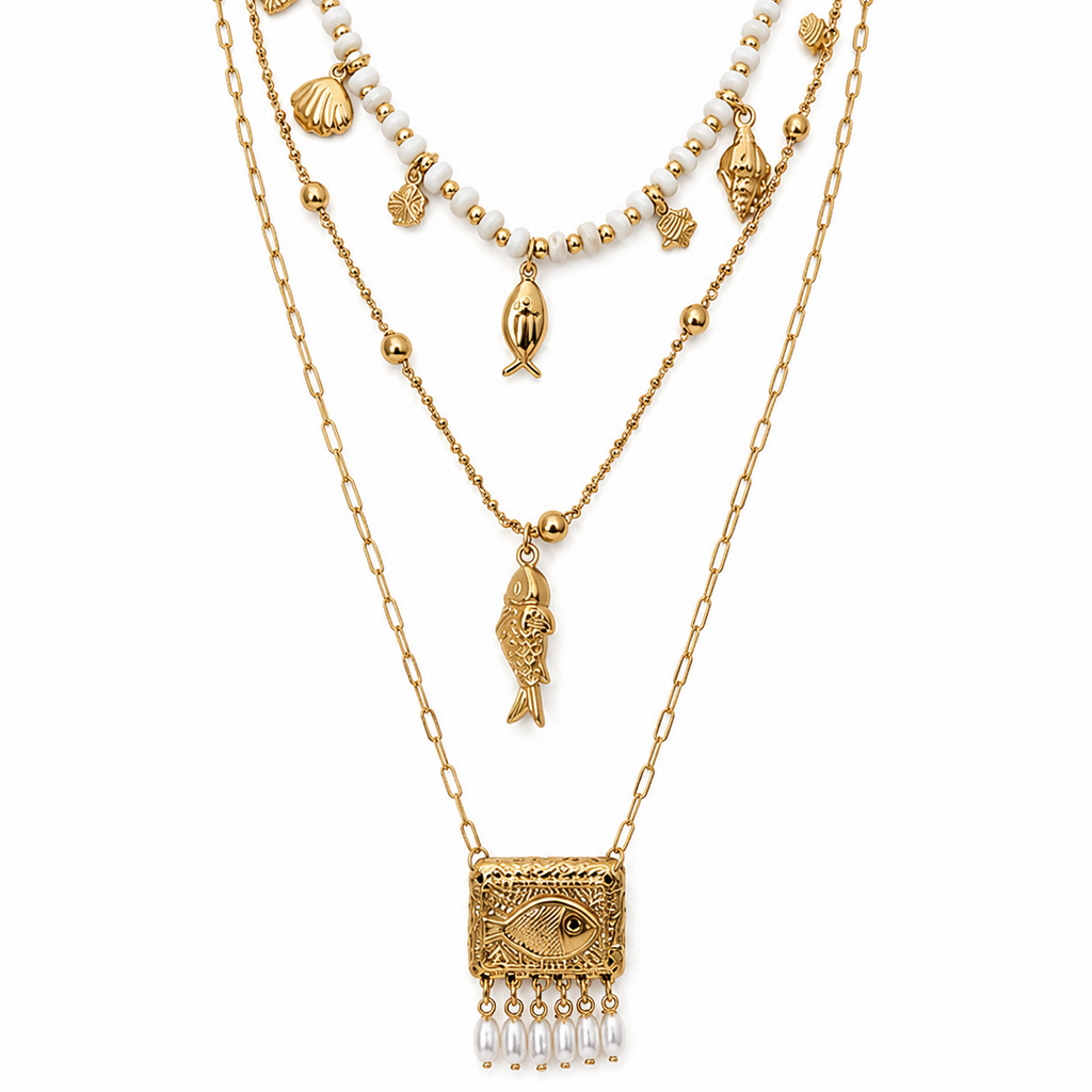 Triple Lucky Necklace / Collier