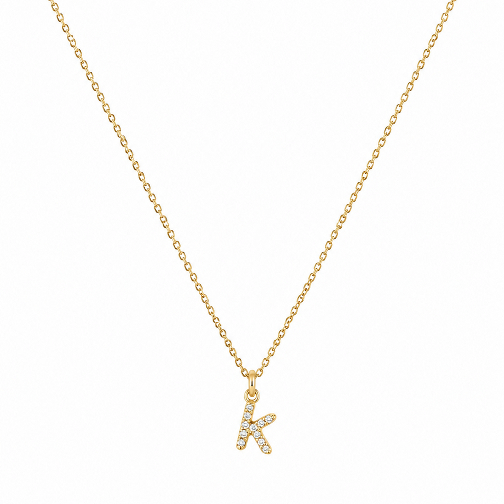 K Initial Necklace / Collier