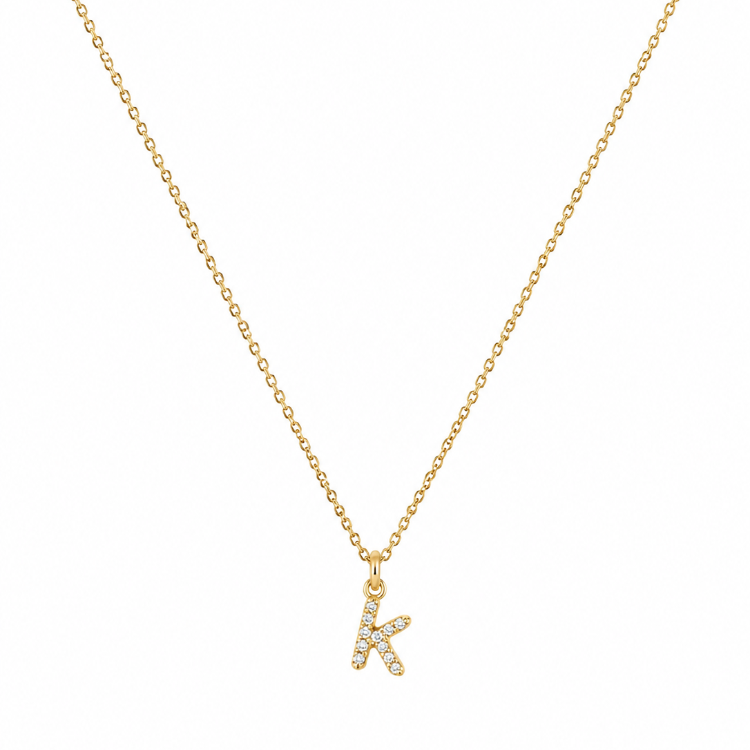 K Initial Necklace / Collier