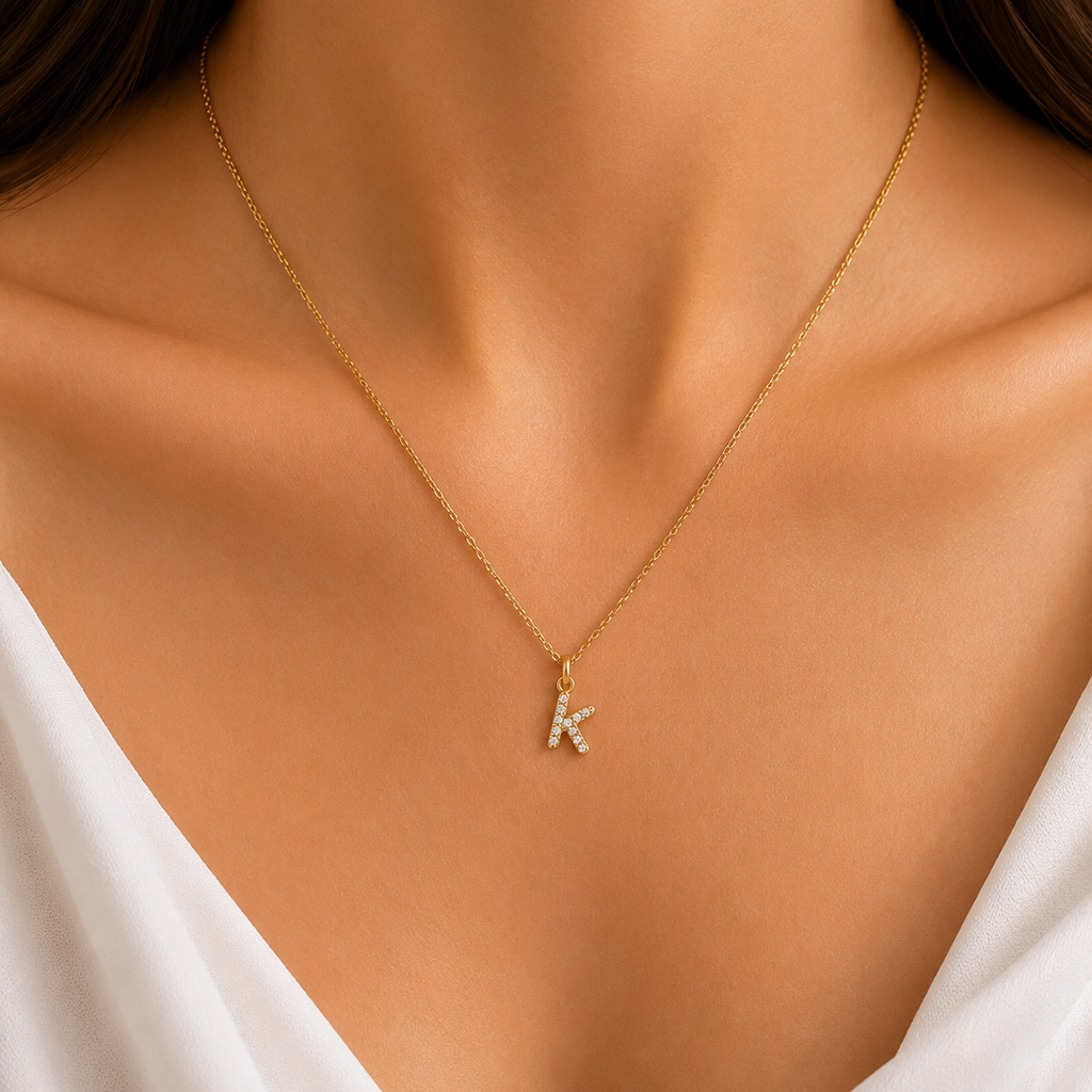 K Initial Necklace / Collier