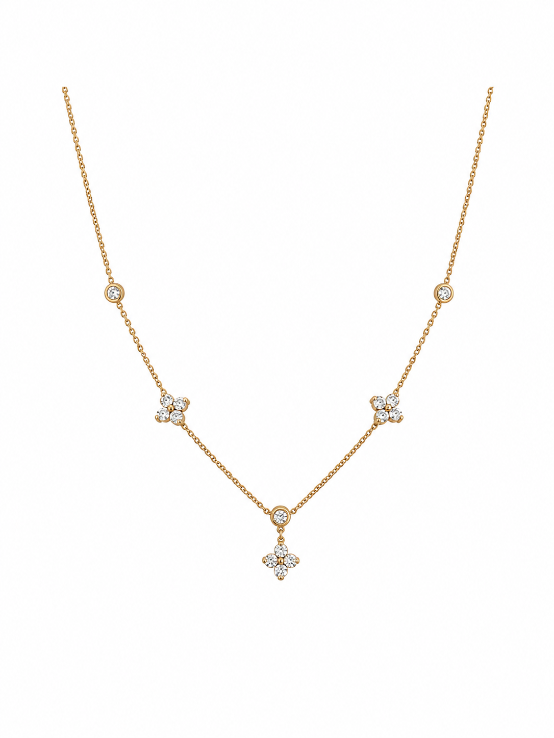 Floral Drop Necklace / Collier