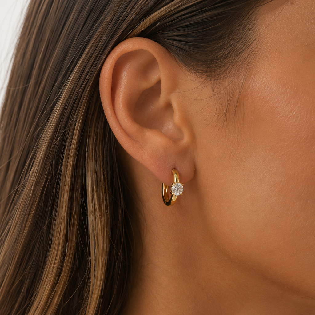 Gold Zircon Studs
