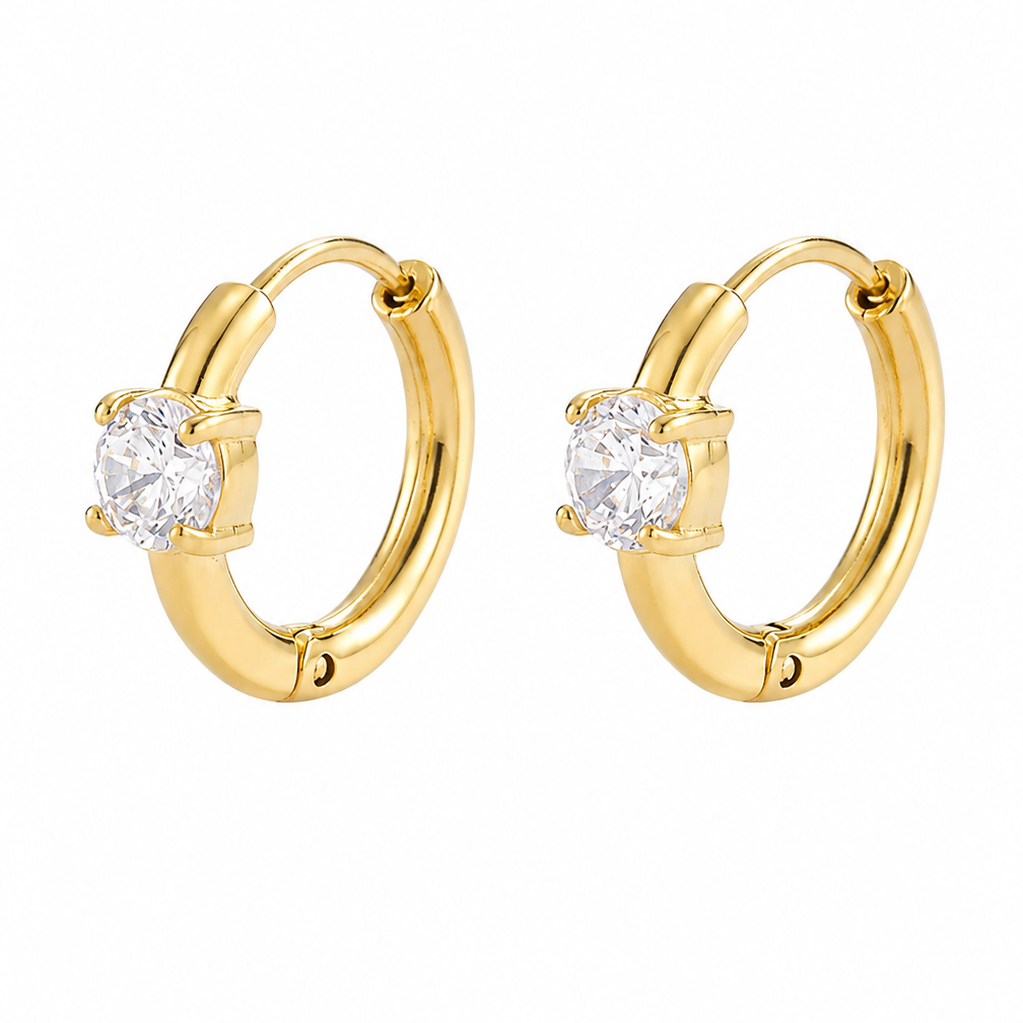 Gold Zircon Studs