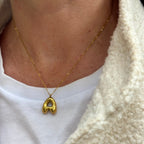Domed Initial Necklaces - A