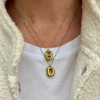 CONCAVE INITIAL NECKLACES - B