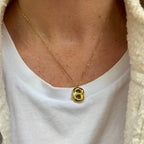 CONCAVE INITIAL NECKLACES - B